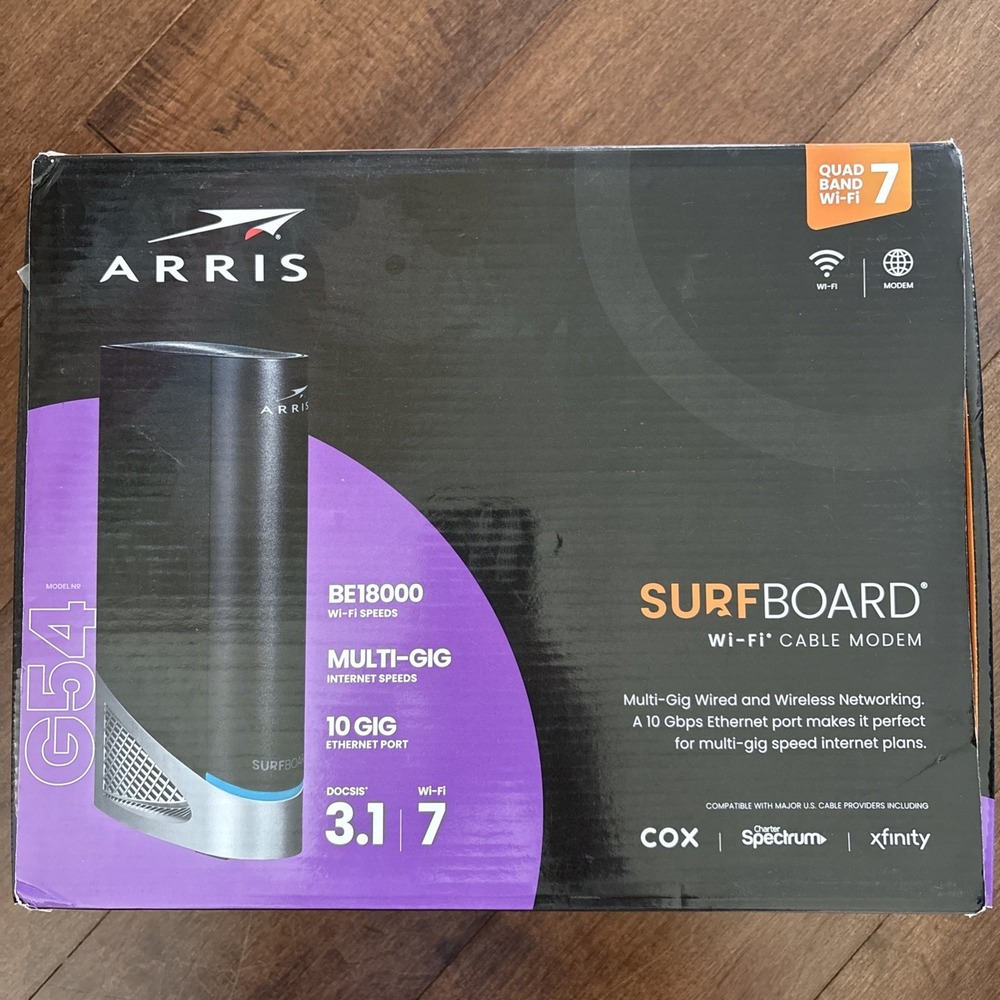 SURFboard G54 Wi-Fi 7 Ethernet, Cable Modem/Wireless Router